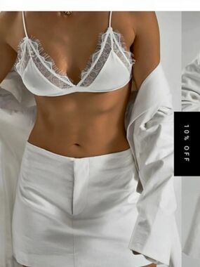 All Things Golden The Lover Bralette - White Lace